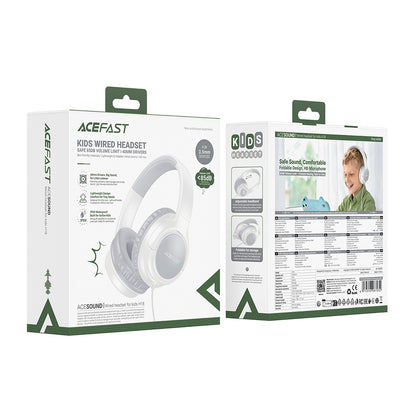 Kit mains libres 3,5 mm Acefast H18 Kids, Gris