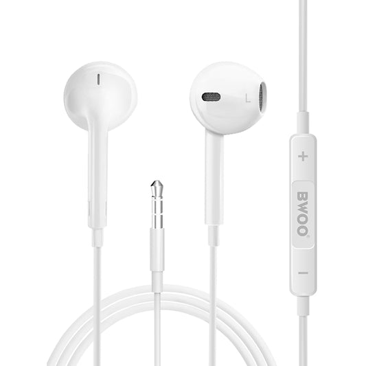 Kit mains libres 3,5 mm BWOO HF05, Blanc