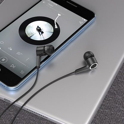 Écouteurs mains libres 3.5mm HOCO M104, Noir