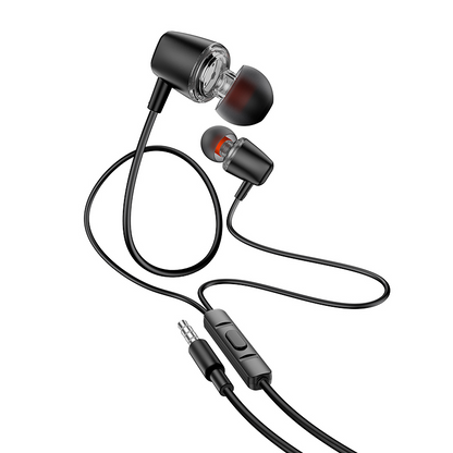 Kit mains libres 3,5 mm HOCO M107, noir