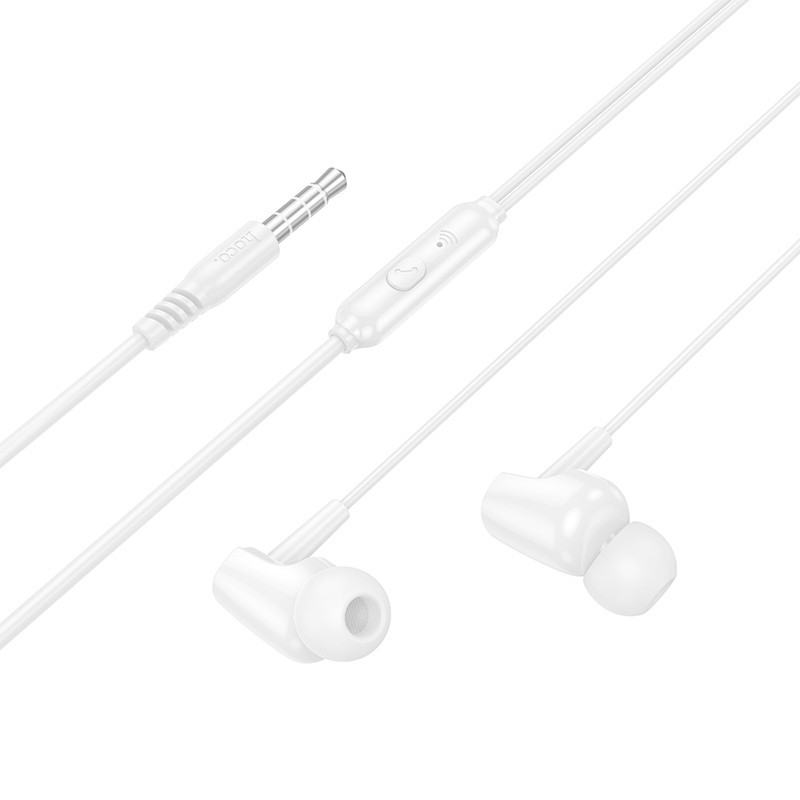 Écouteurs mains libres 3.5mm HOCO M112, Blanc
