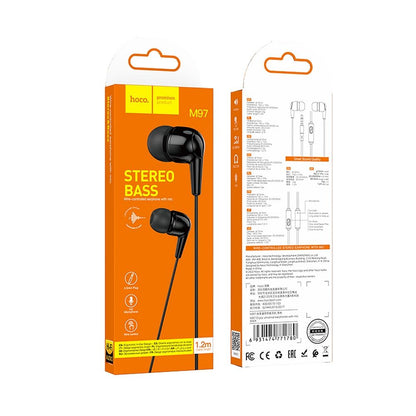 Mains libres 3.5mm HOCO M97, Noir 