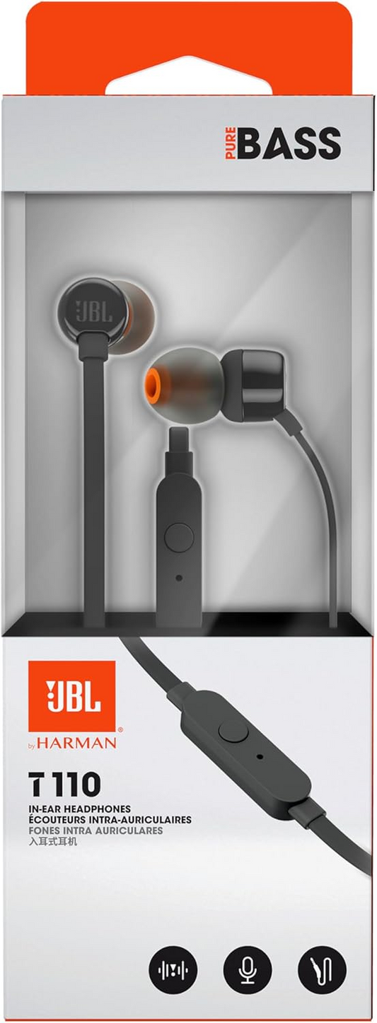 Handsfree 3.5mm JBL T110, Noir JBLT110BLK