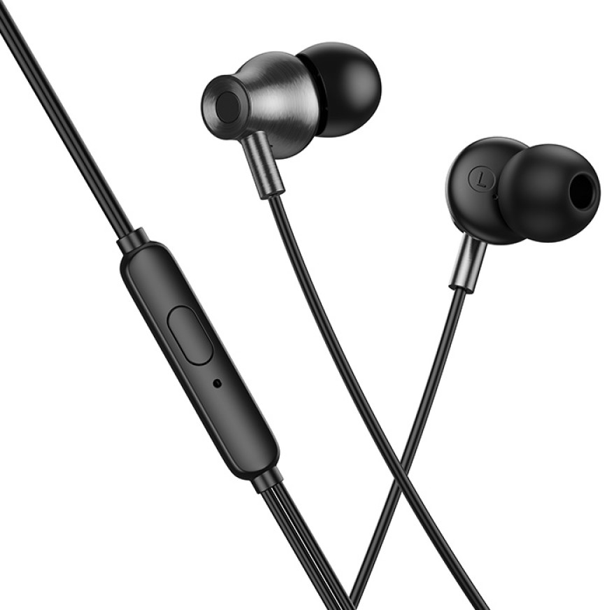 Écouteurs mains libres 3,5 mm / USB-C HOCO M119A, Noir