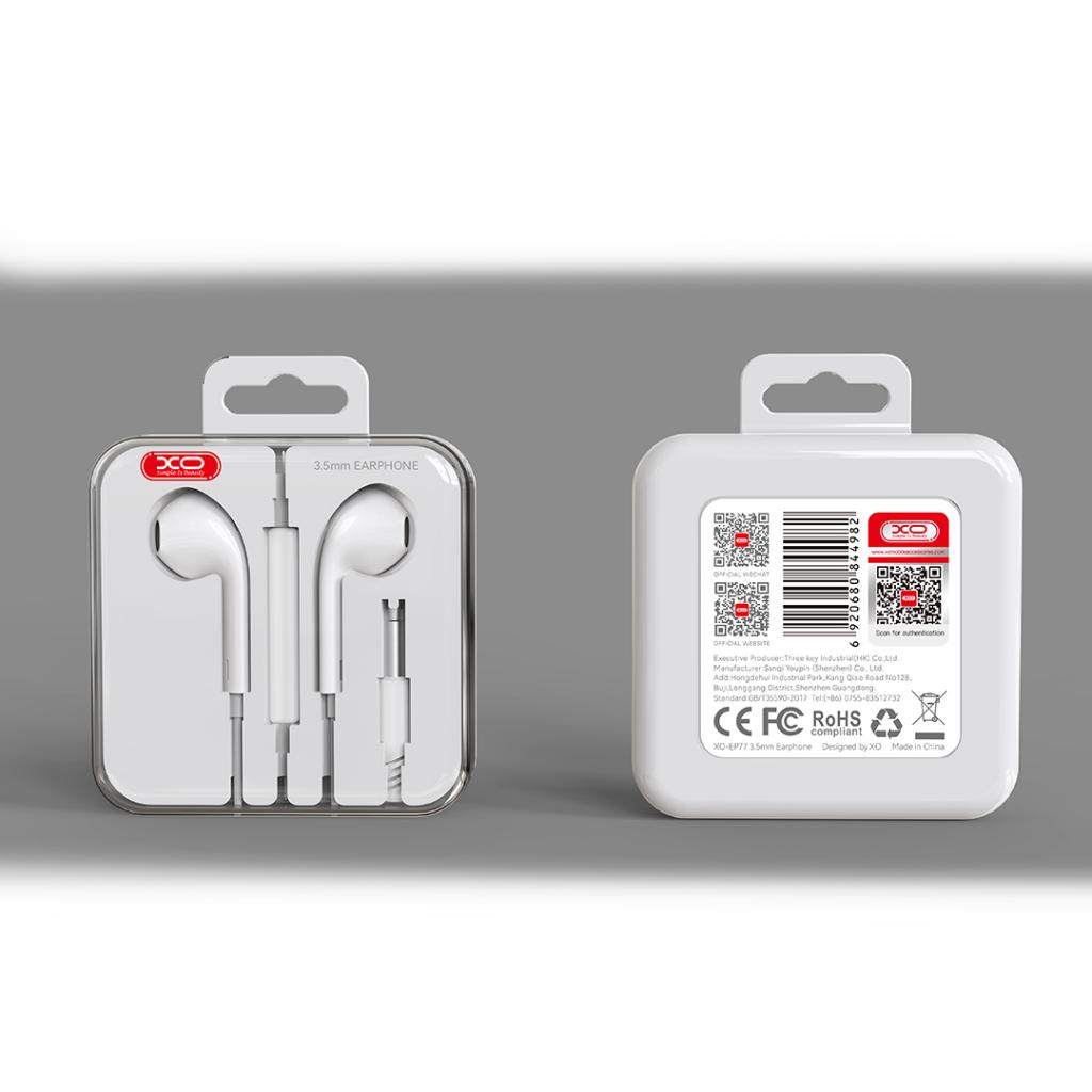 Handsfree 3.5mm XO Design EP77, Blanc
