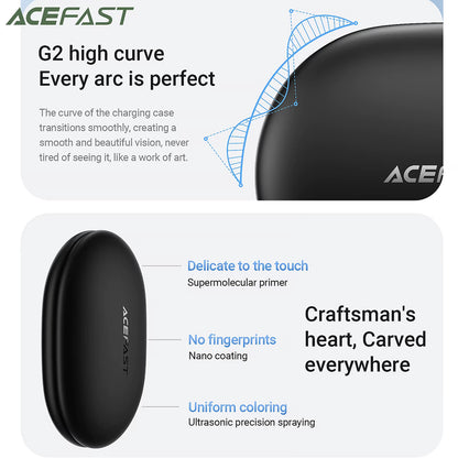 Handsfree Bluetooth Acefast FA002, TWS, Blanc