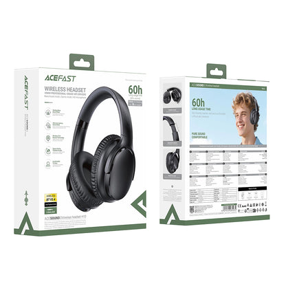 Casque Bluetooth mains libres Acefast H10, A2DP, Noir