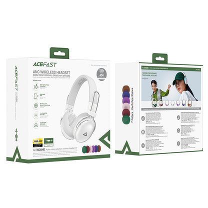 Kit mains libres Bluetooth Acefast H7, A2DP, ANC, Blanc