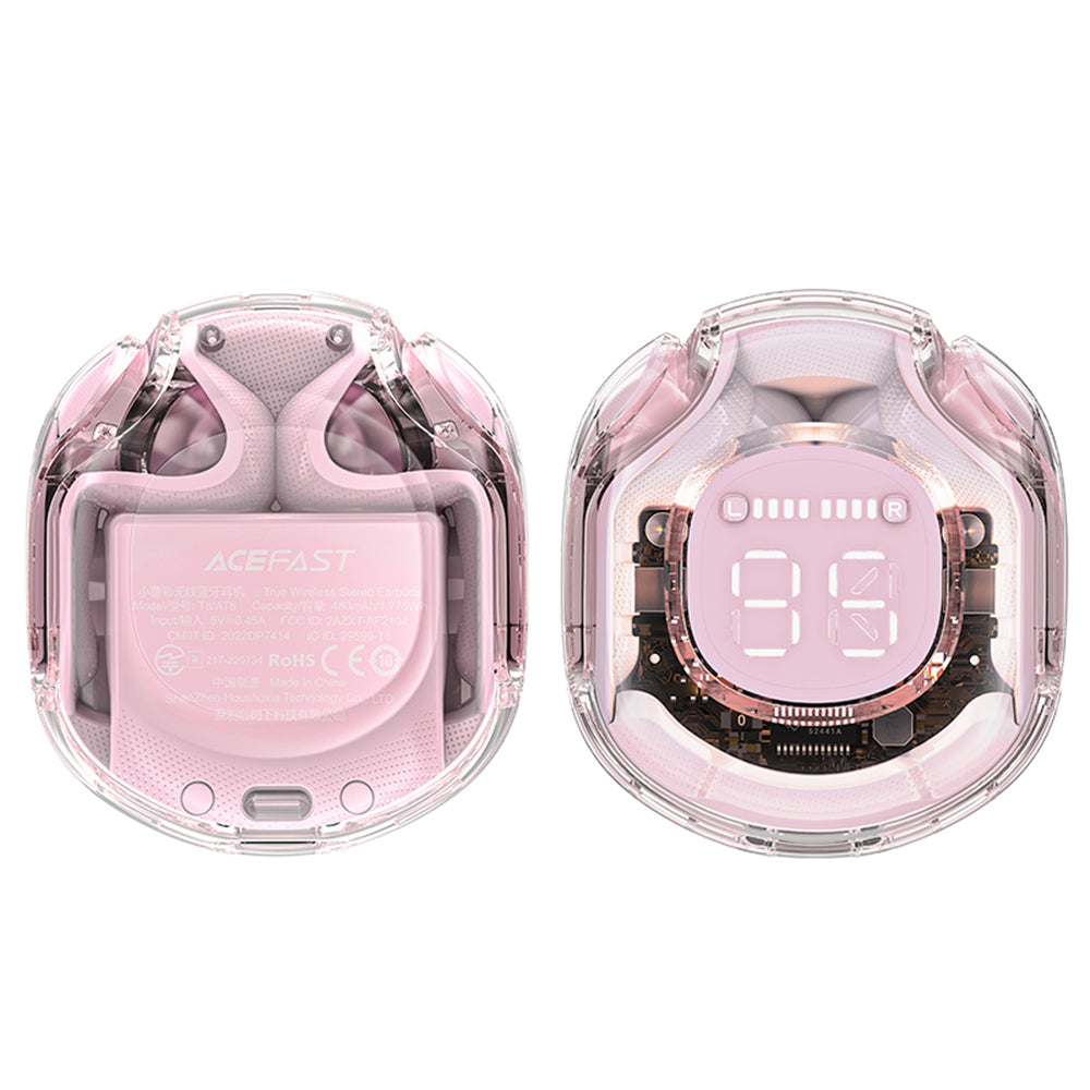 Écouteurs Bluetooth Acefast T8, TWS, Rose