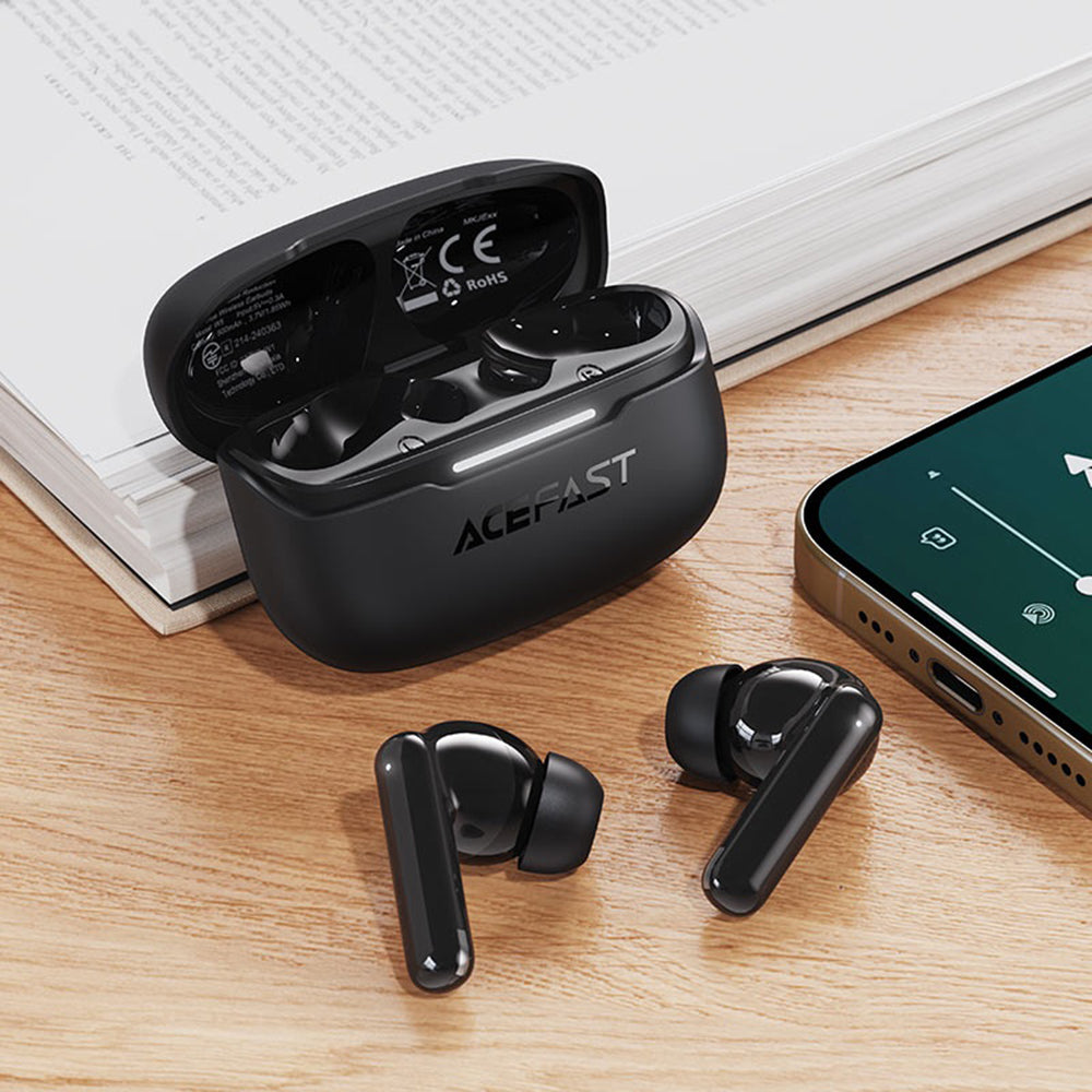 Écouteurs Bluetooth Acefast W5, TWS, ANC, Noir