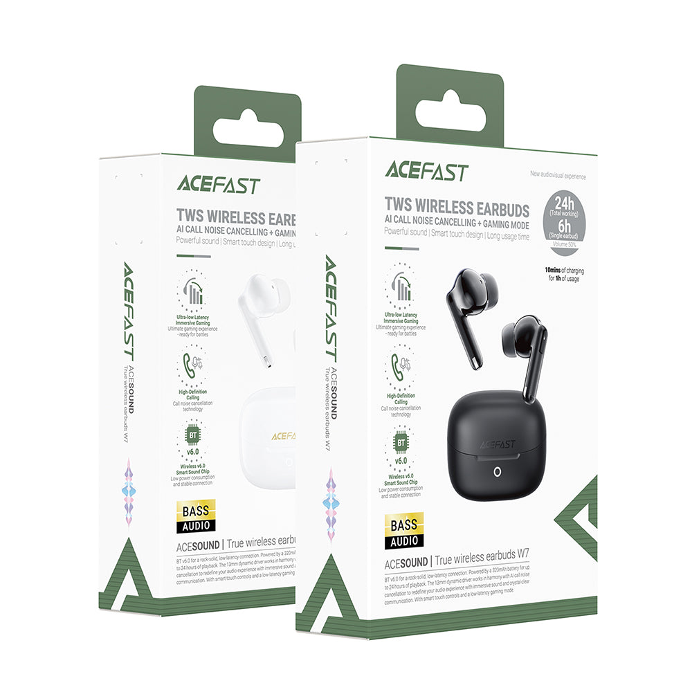 Kit mains libres Bluetooth Acefast W7, TWS, Noir