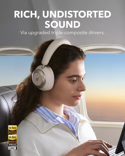 Kit mains libres Bluetooth Anker SoundCore Space One Pro, A2DP, ANC, Blanc A3062G21