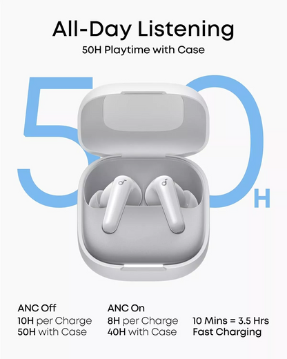 Kit mains libres Bluetooth Anker Soundcore R60i, TWS, ANC, Blanc D1202G21