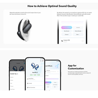 Kit mains libres Bluetooth Anker SoundCore AeroFit 2, TWS, Vert A3874G61