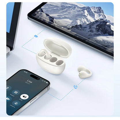 Kit mains libres Bluetooth Baseus AirGo AS01, TWS, Blanc A00069101223-00
