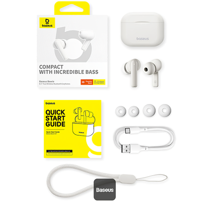 Baseus Bluetooth mains libres Bowie E17, TWS, blanc A0007222200223-Z1 