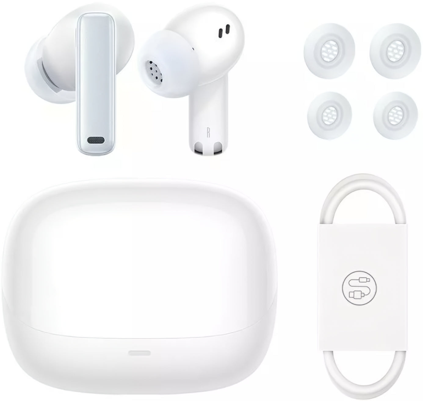 Kit mains libres Bluetooth Baseus Bowie M2s, TWS, ANC, Blanc NGTW350102