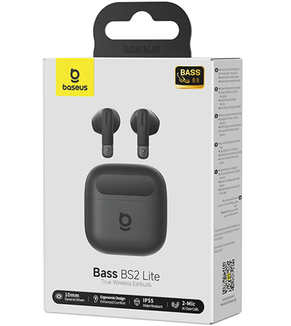 Kit mains libres Bluetooth Baseus Bowie Bass BS2 Lite, TWS, Noir A0010A02