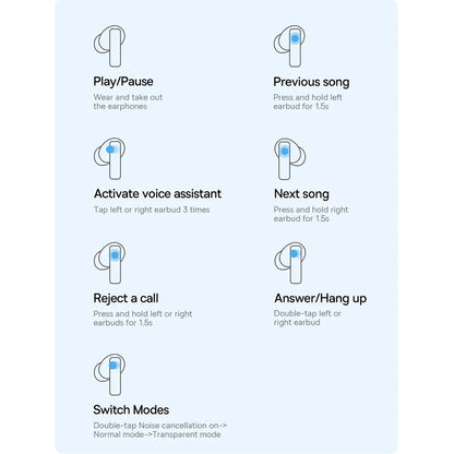 Kit mains libres Bluetooth Baseus Bowie M2, TWS, Blanc A00024000221-Z1