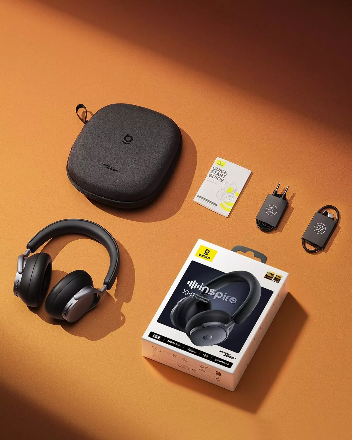 Kit mains libres Bluetooth Baseus Inspire XH1 Sound by Bose, A2DP, ANC, Noir A00085701123-00
