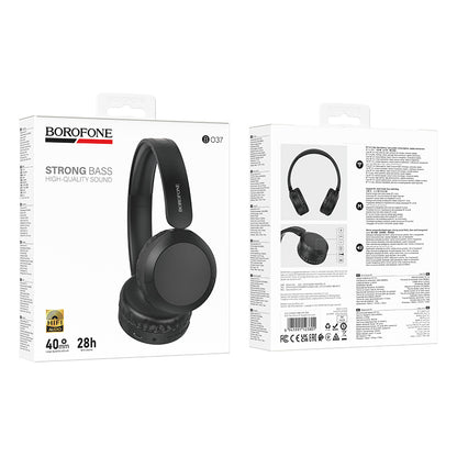 Casque Bluetooth Borofone BO37 Marvellous, A2DP, Noir
