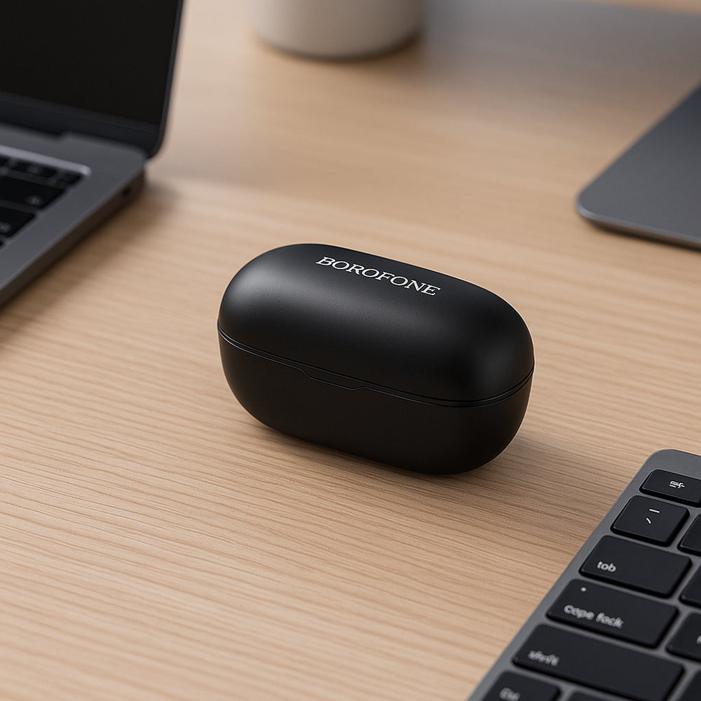 Kit mains libres Bluetooth Borofone FQ10 Joyful, TWS, Noir