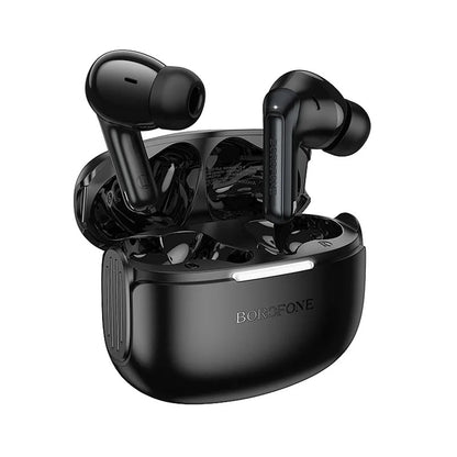 Kit mains libres Bluetooth Borofone FQ9 Plus Peaceful, TWS, ANC, Noir