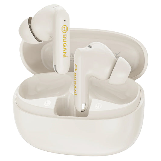 Casque Bluetooth Bugani Freebuds B20, TWS, ANC, Crème Clair