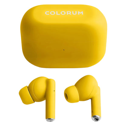 Kit mains libres Bluetooth Colourum CTWS-05, TWS, Jaune 