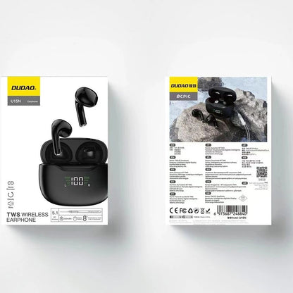 Kit mains libres Bluetooth Dudao U15N, TWS, Noir