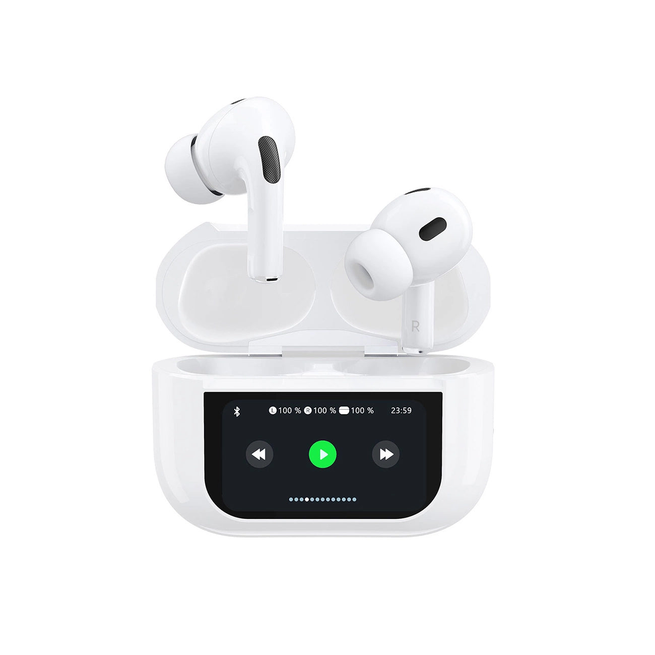 Kit mains libres Bluetooth Dudao U19 Display, TWS, Blanc