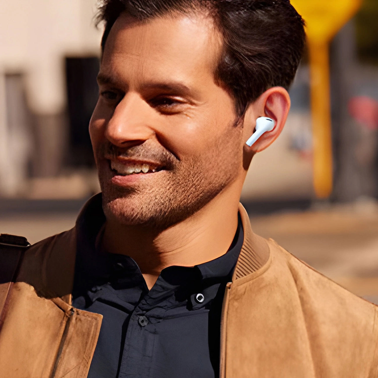 Kit mains libres Bluetooth Dudao U19 Display, TWS, Blanc