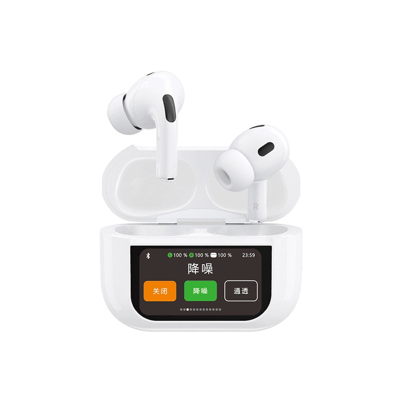 Kit mains libres Bluetooth Dudao U19 Display, TWS, Blanc