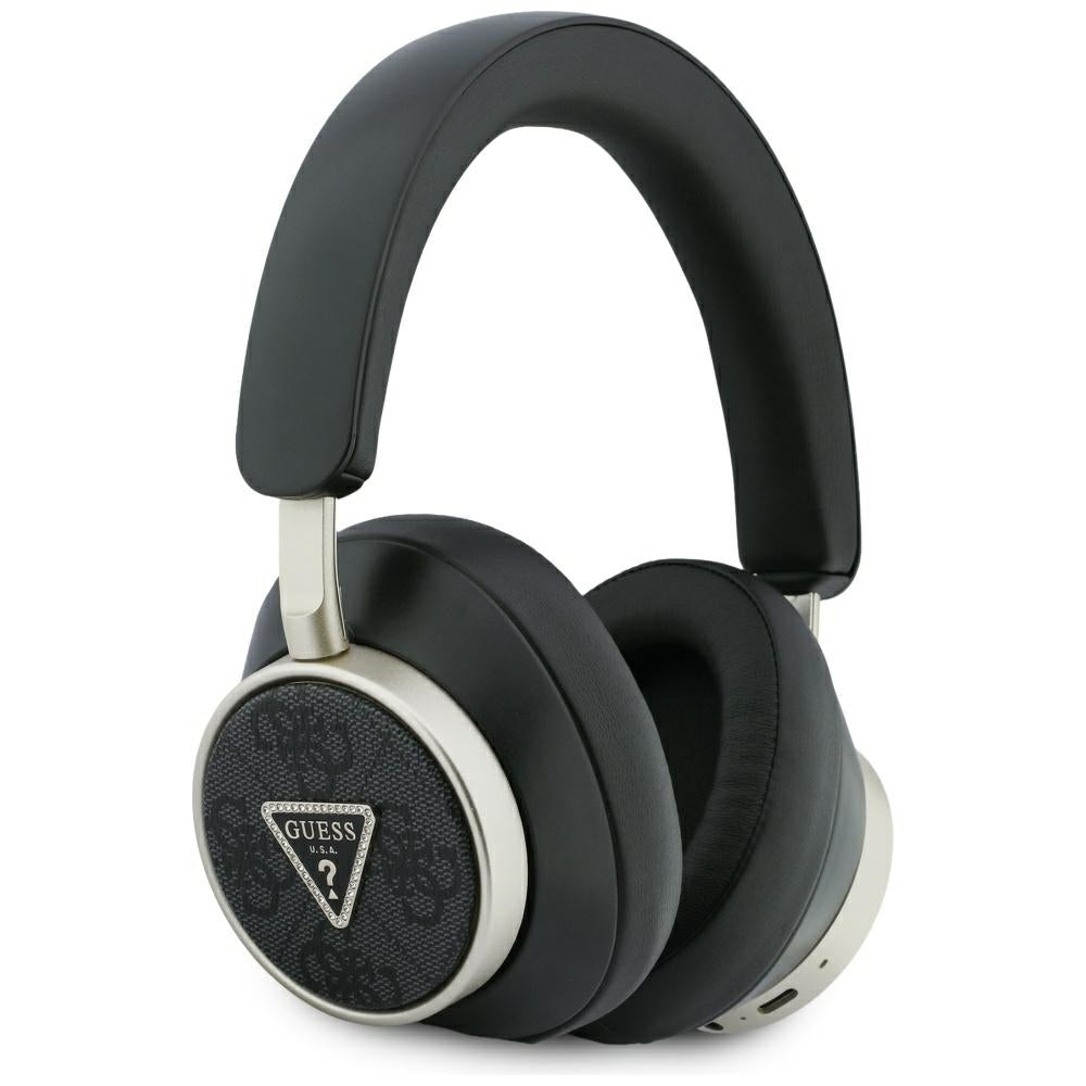 Kit mains libres Bluetooth Guess 4G Logo Triangle Doré, A2DP, Noir