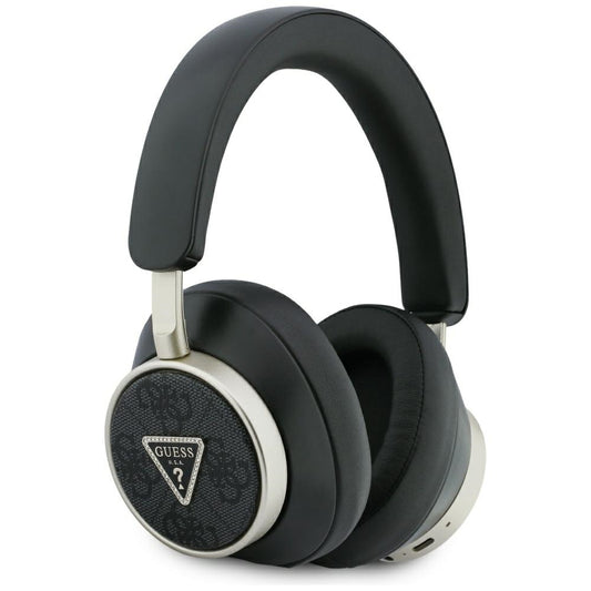 Kit mains libres Bluetooth Guess 4G Logo Triangle Doré, A2DP, Noir