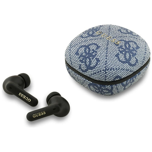 Kit mains libres Bluetooth Guess 4G Classic Metal Logo, TWS, Bleu