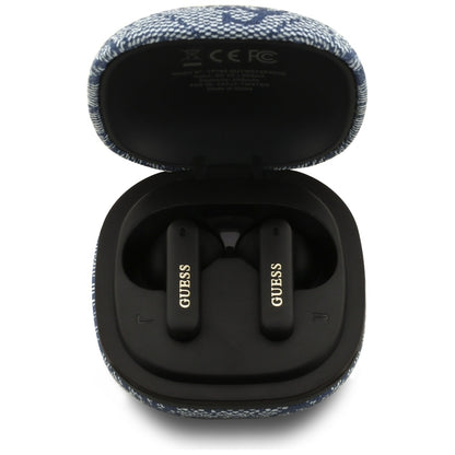 Kit mains libres Bluetooth Guess 4G Classic Metal Logo, TWS, Bleu