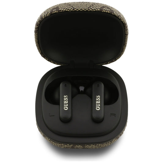 Kit mains libres Bluetooth Guess 4G Classic Metal Logo, TWS, Marron