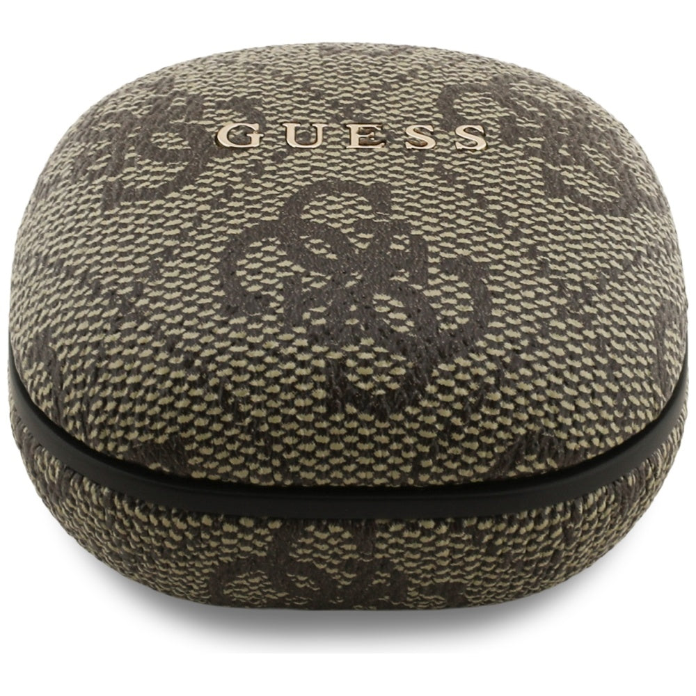 Kit mains libres Bluetooth Guess 4G Classic Metal Logo, TWS, Marron