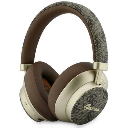 Kit mains libres Bluetooth Guess 4G Gold Script Metal, A2DP, Marron