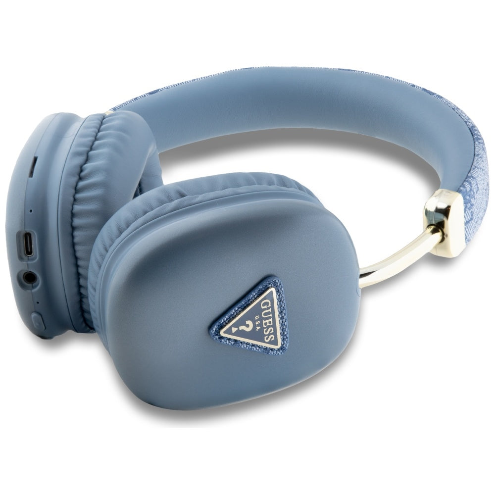 Kit mains libres Bluetooth Guess 4G Logo Triangle Doré, A2DP, Bleu