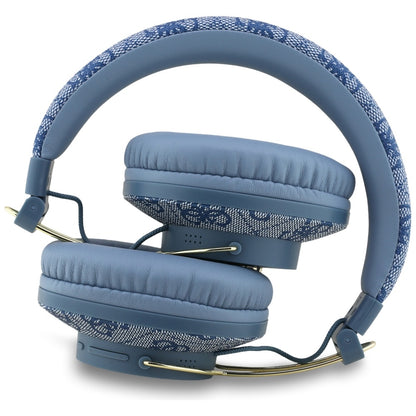 Kit mains libres Bluetooth Guess 4G avec logo métallique, A2DP, Bleu