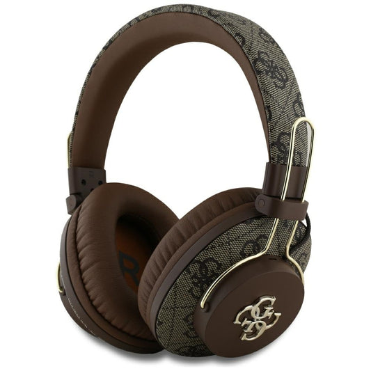 Kit mains libres Bluetooth Guess 4G avec logo métallique, A2DP, Marron