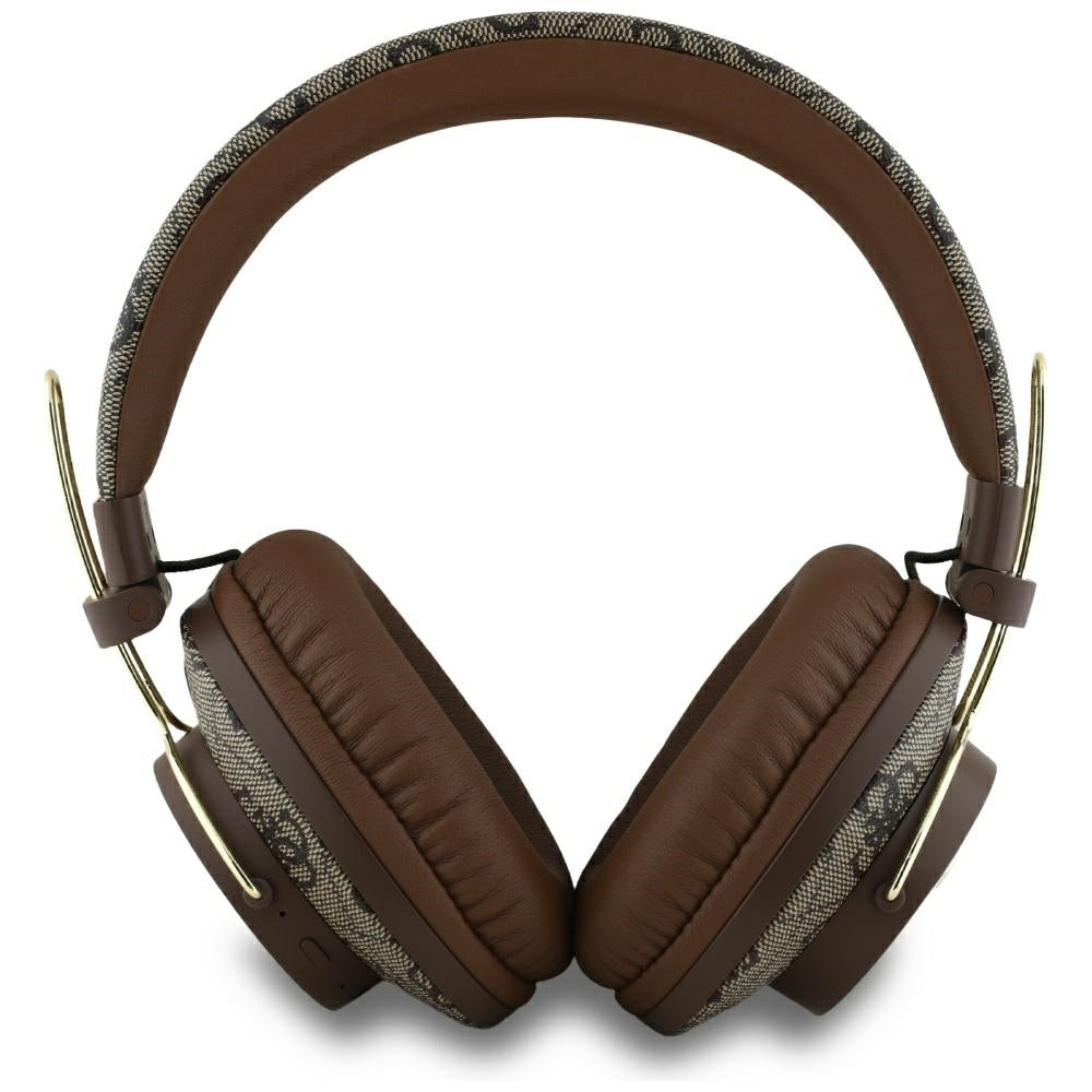 Kit mains libres Bluetooth Guess 4G avec logo métallique, A2DP, Marron