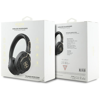 Handsfree Bluetooth Guess 4G Logo Métallique, A2DP, Noir