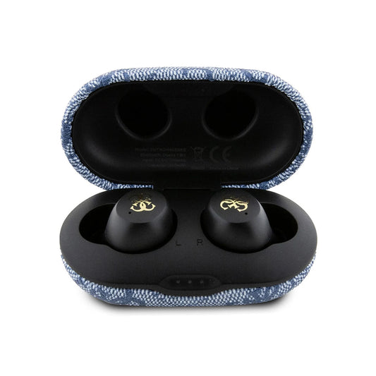 Handsfree Bluetooth Guess 4G Métal, TWS, Bleu