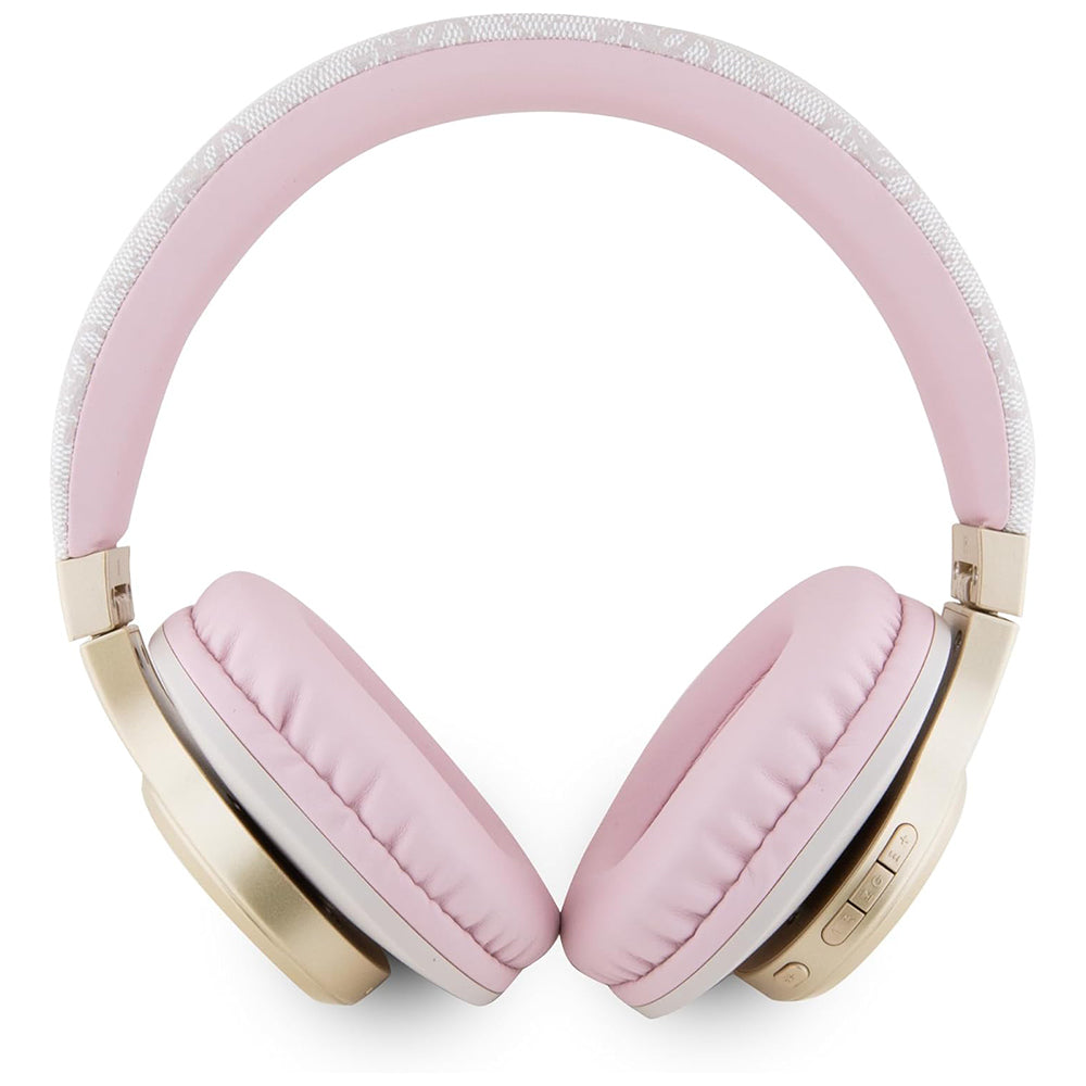 Kit mains libres Bluetooth Guess 4G Tone on Tone Script Logo, A2DP, Rose