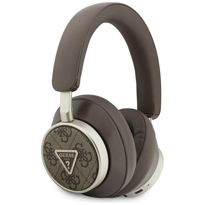 Kit mains libres Bluetooth Guess 4G Logo Triangle Doré, A2DP, Marron