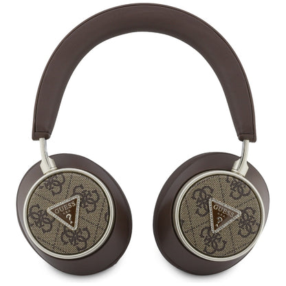 Kit mains libres Bluetooth Guess 4G Logo Triangle Doré, A2DP, Marron