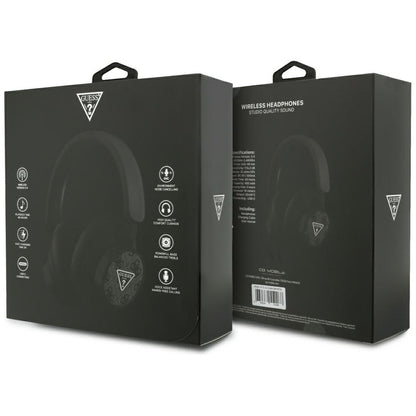 Kit mains libres Bluetooth Guess 4G Logo Triangle, A2DP, Noir